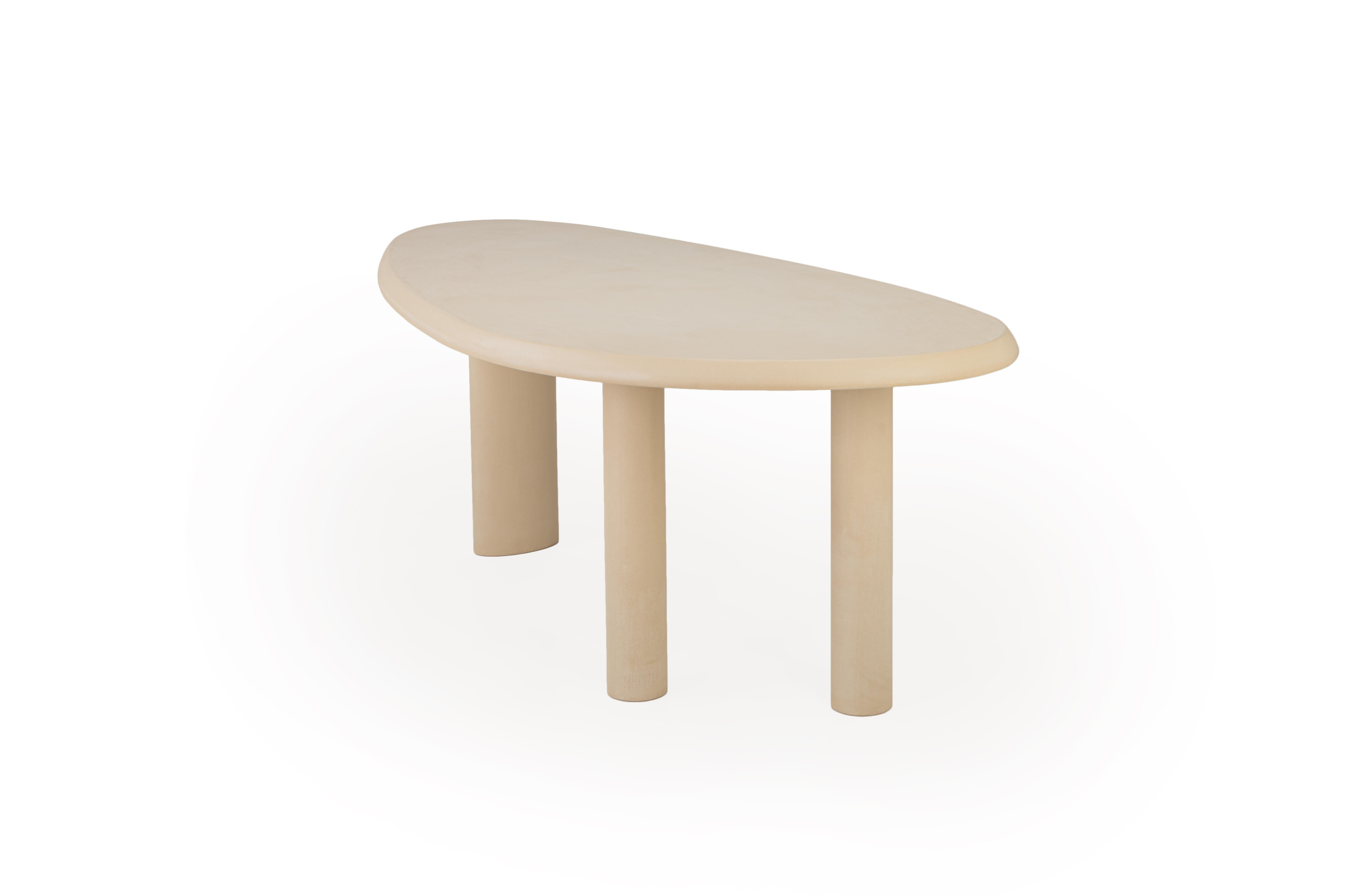 Contemporary Belgian design, handmade natural plaster desk with a textured and earthy character.

Indoor use (price outdoor +10%)

This desk is handcrafted with multiple layers Mortex® on a wooden base. Mortex is a premium natural plaster that has