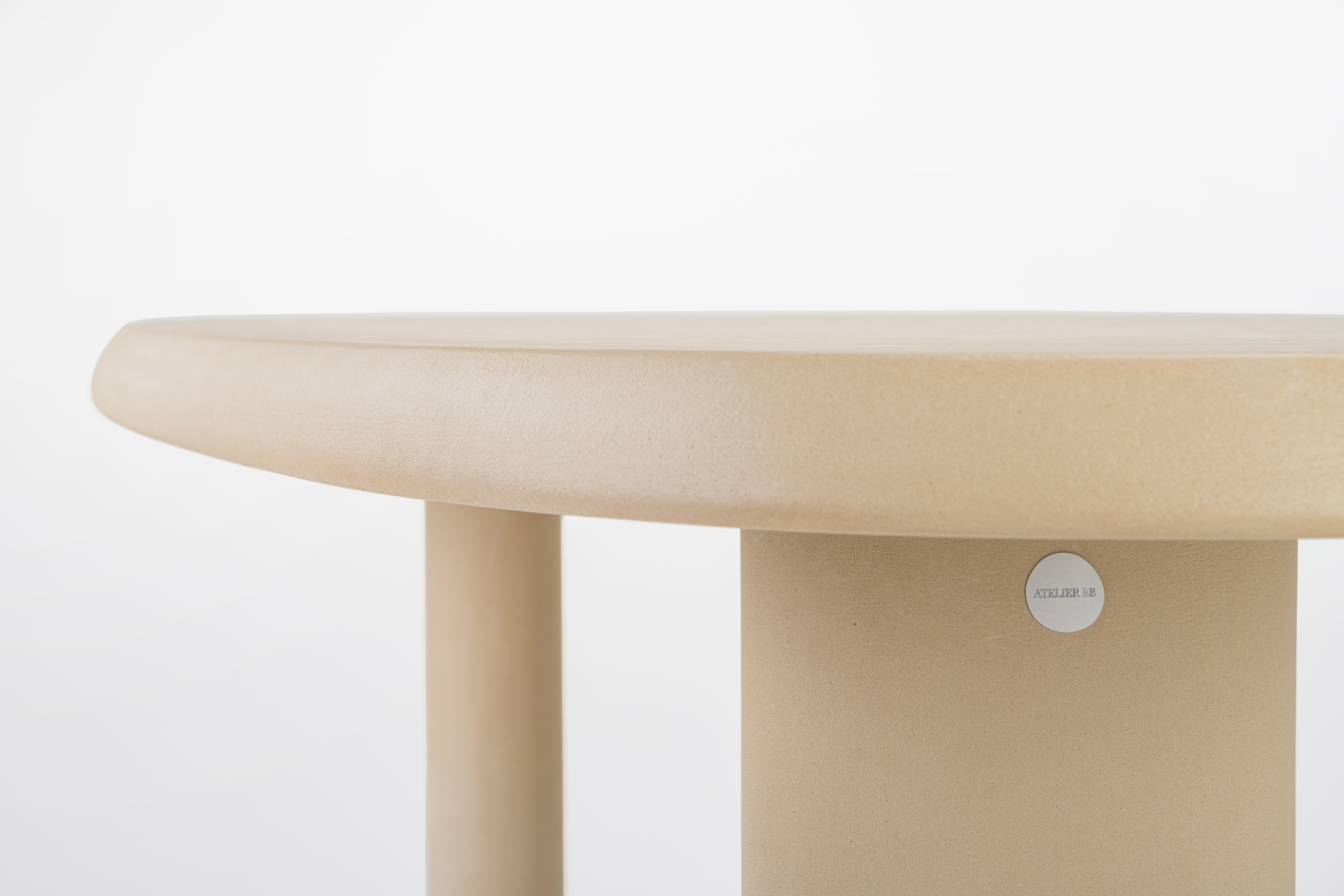 Belgian Contemporary Organic Natural Plaster Desk 195cm by Atelier BB For Sale