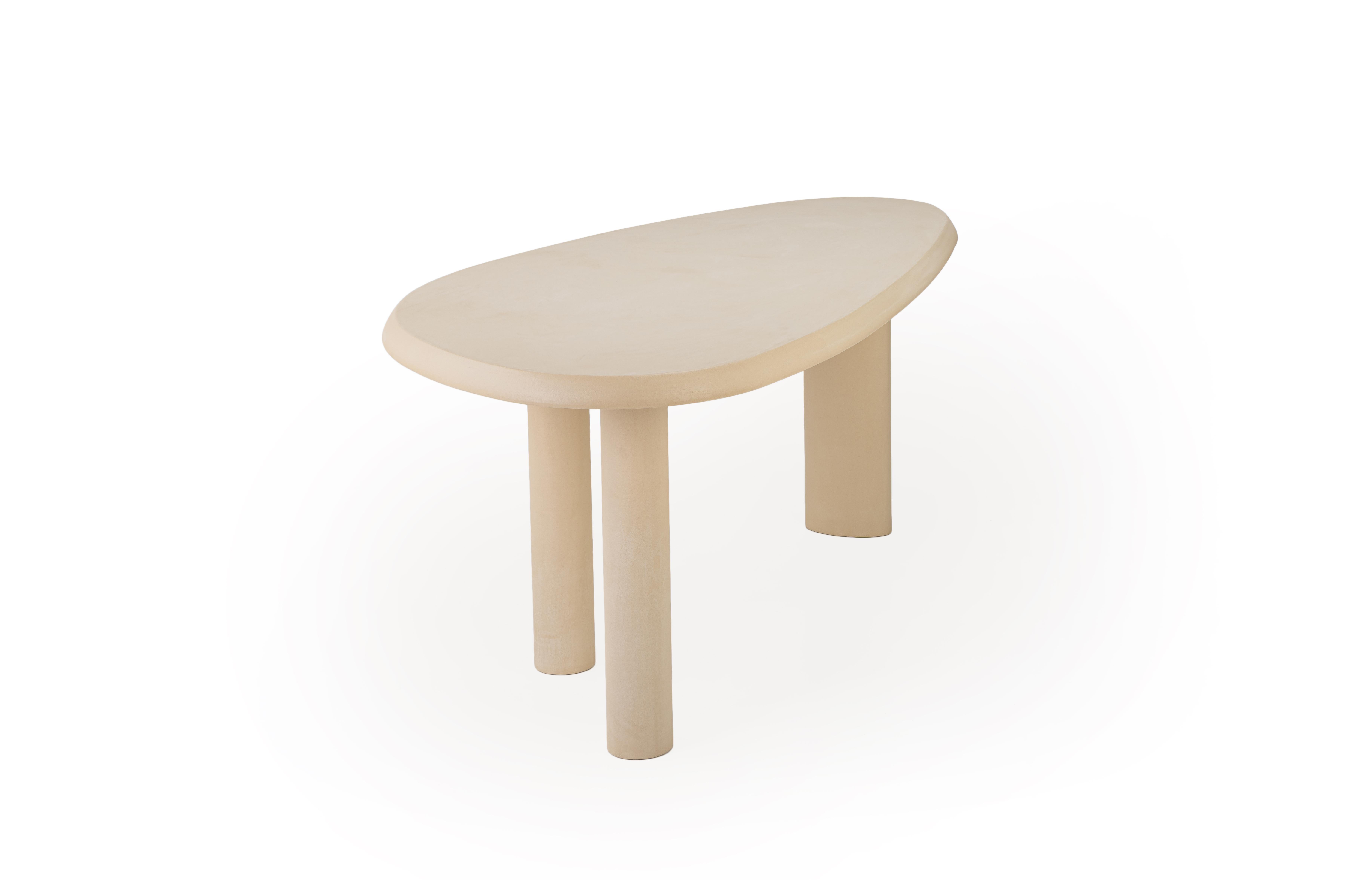 Contemporary Organic Natural Plaster Desk 195cm by Atelier BB In New Condition For Sale In Ranst, BE
