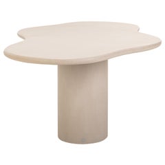 Handcrafted w/ Plaster - Textured Dining Table “Fluent” – Organic Shape 300