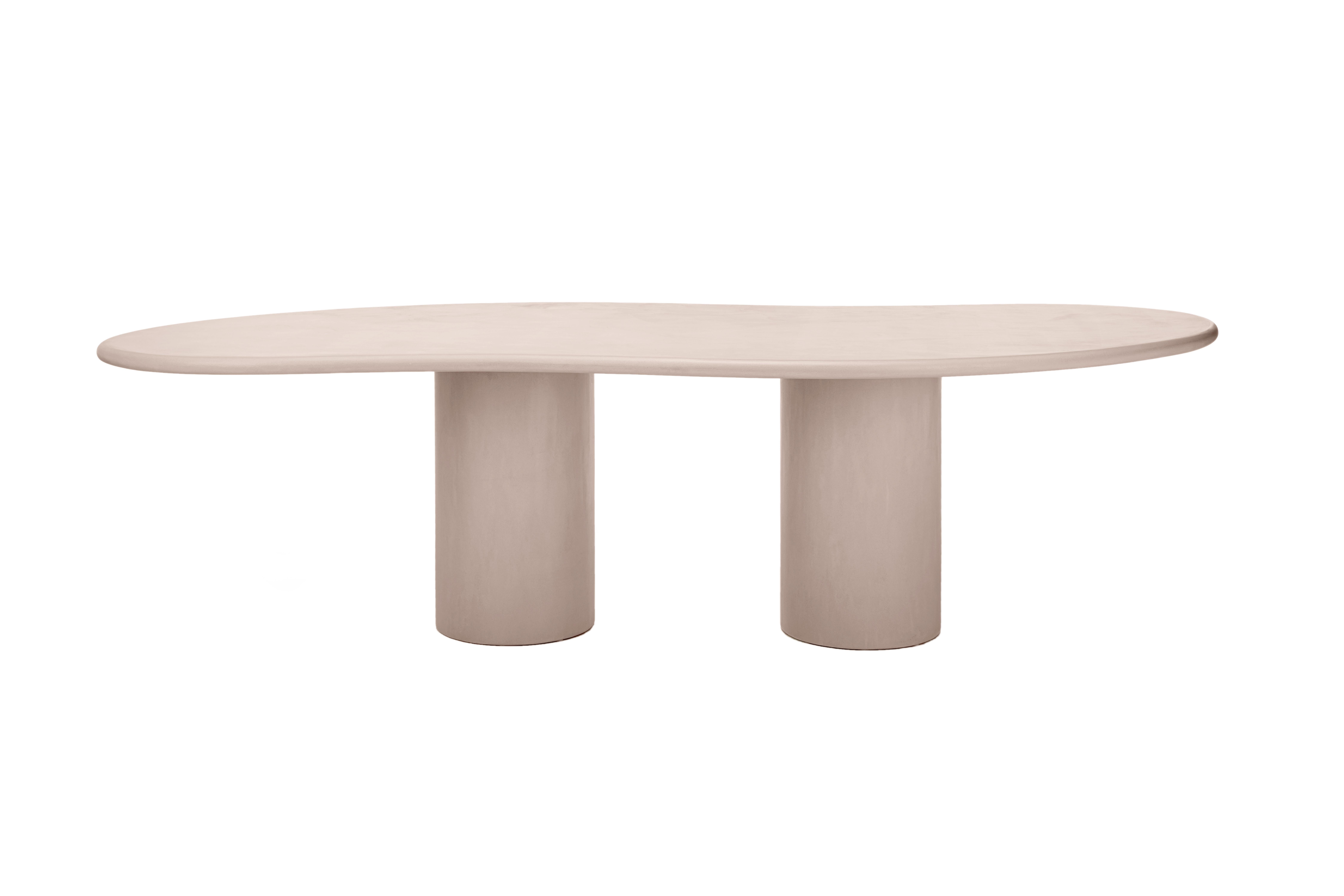 Mesa contemporánea orgánica de yeso natural 