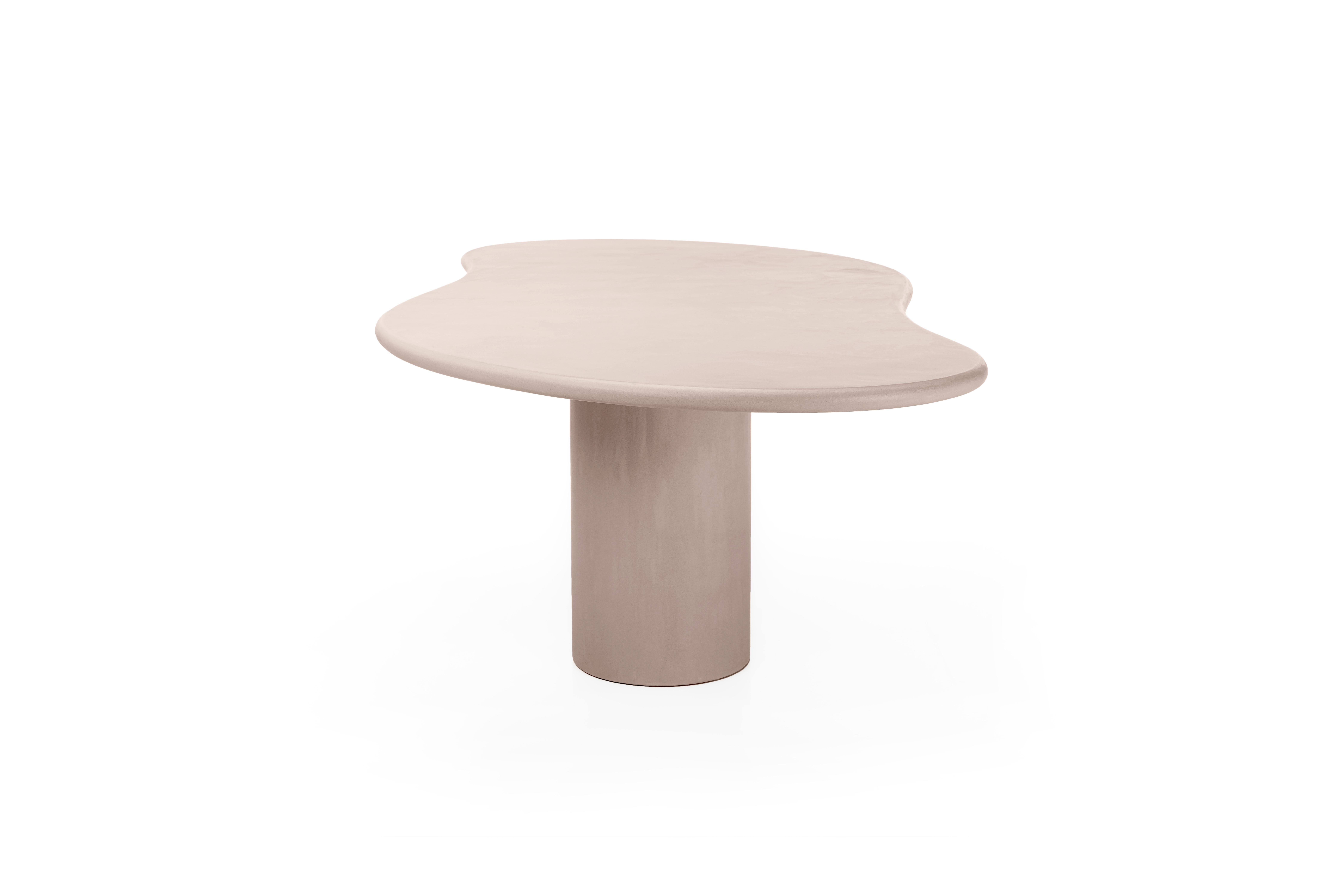 Mesa contemporánea orgánica de yeso natural 