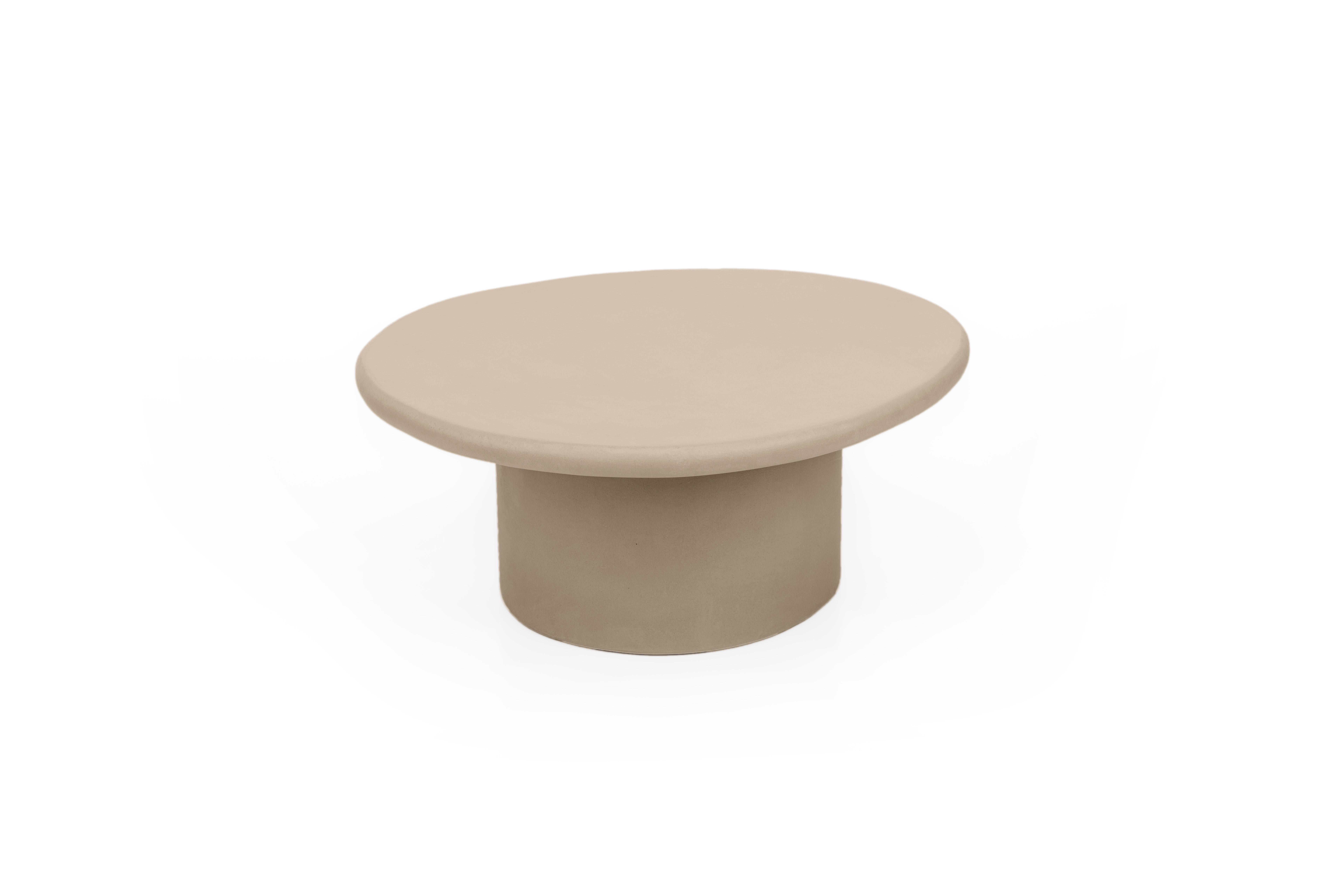 Minimaliste Table basse contemporaine en plâtre naturel organique 