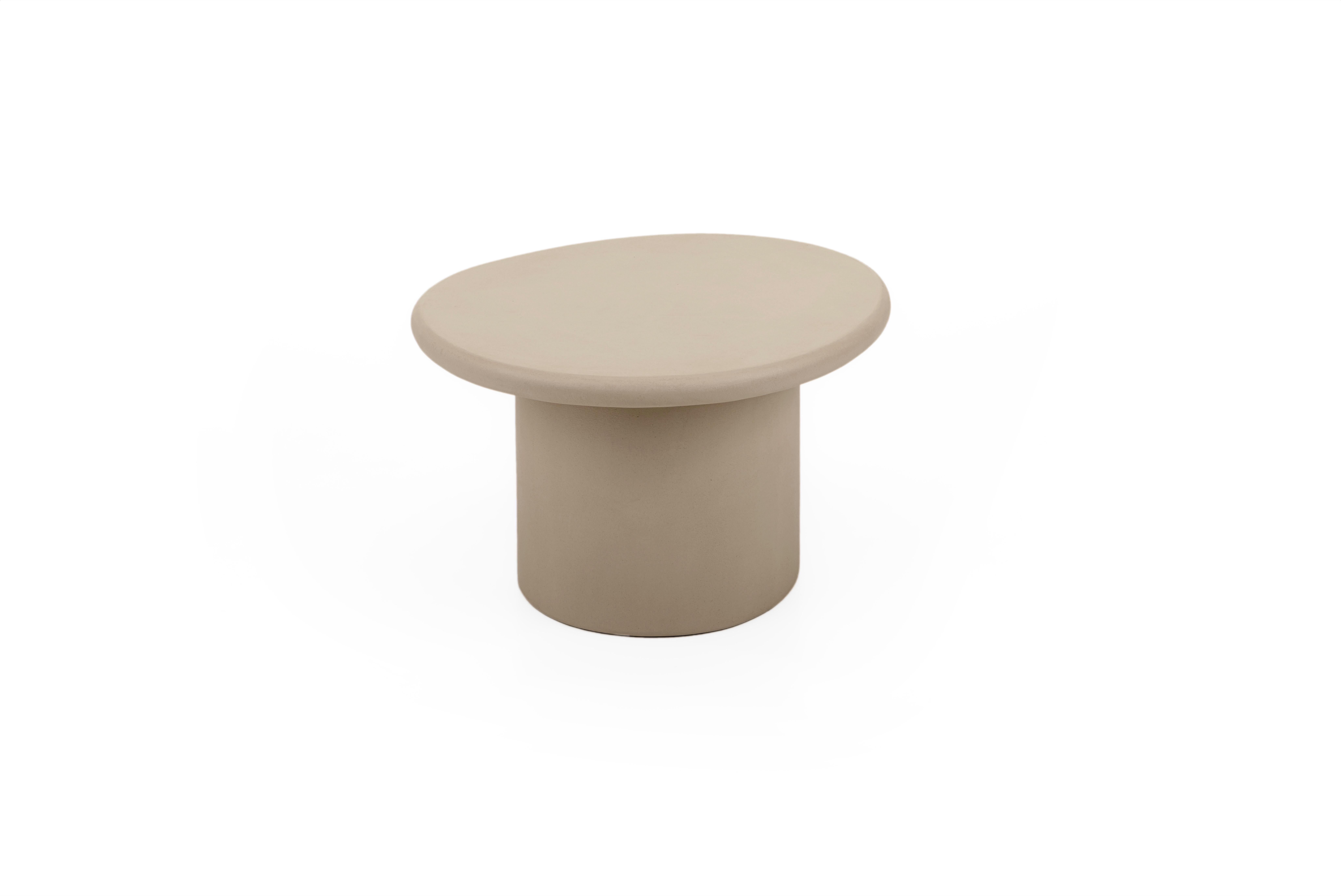 Minimaliste Table basse contemporaine en plâtre naturel organique 