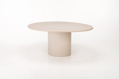 Handcrafted w/ Plaster - Textured Dining Table “Sami” – Organic Shape 170