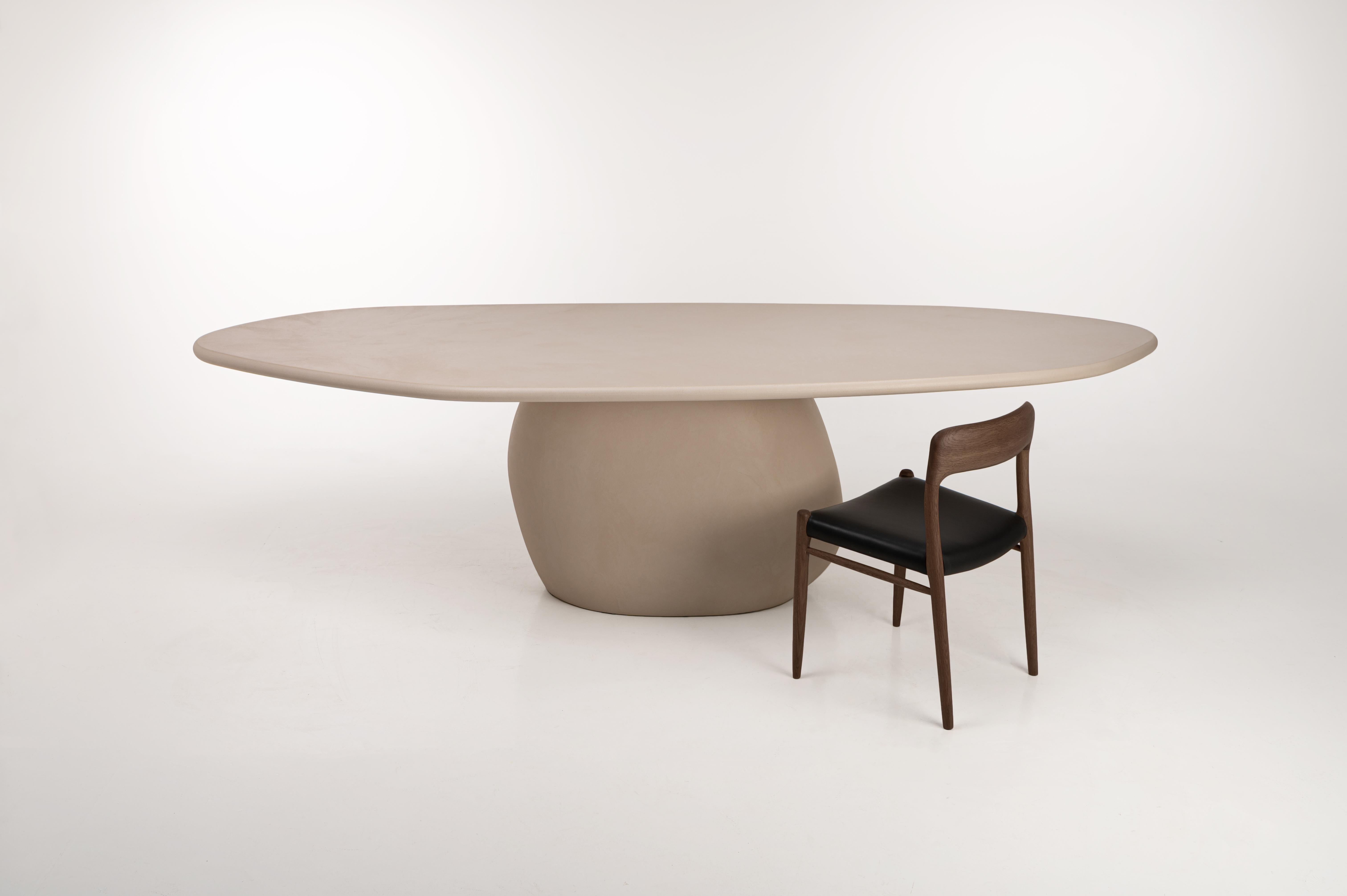 Contemporary Organic Rock Shaped Plaster Table 260cm by Isabelle Beaumont For Sale 3