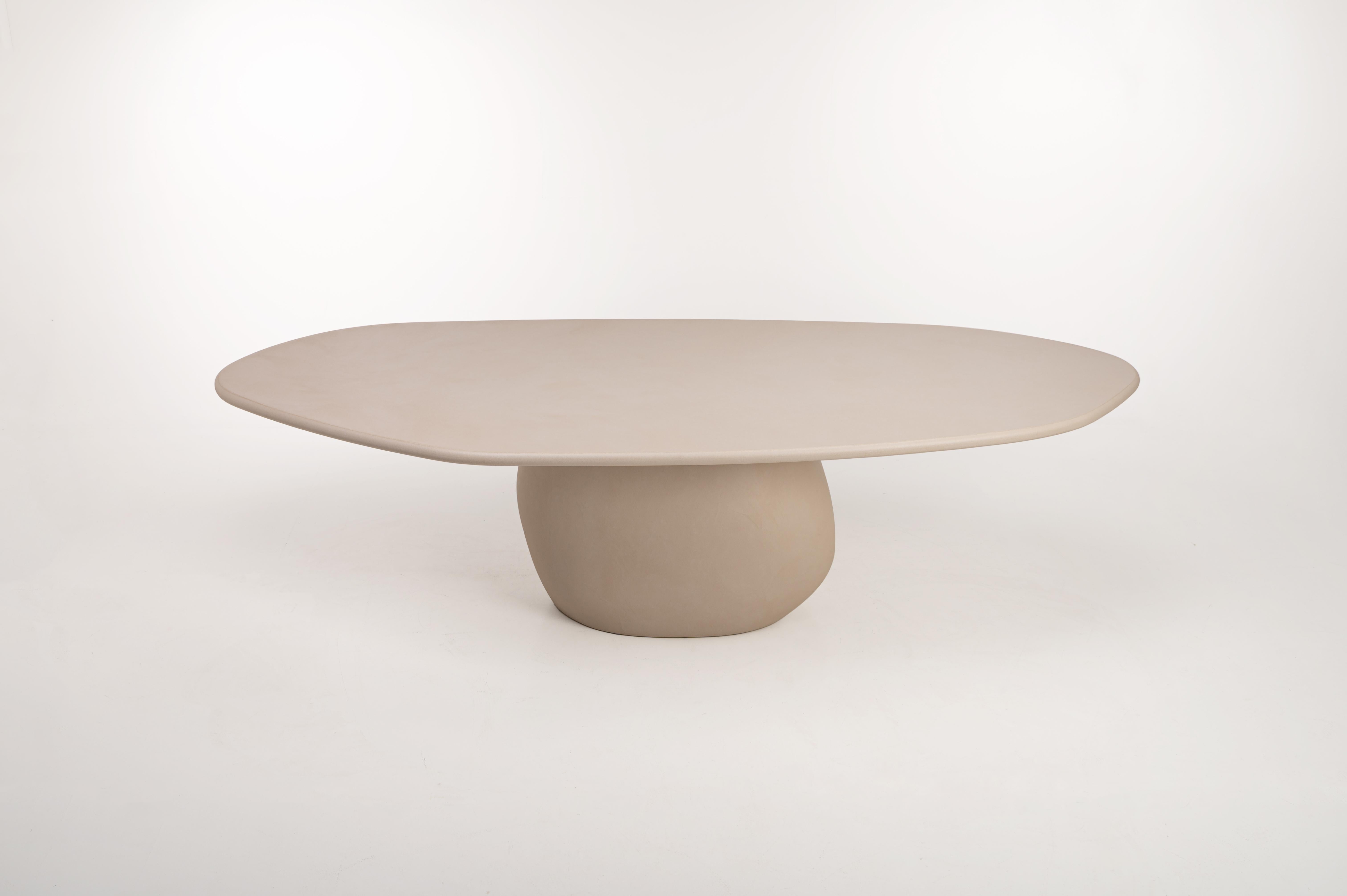 Contemporary Organic Rock Shaped Plaster Table 260cm by Isabelle Beaumont For Sale 4