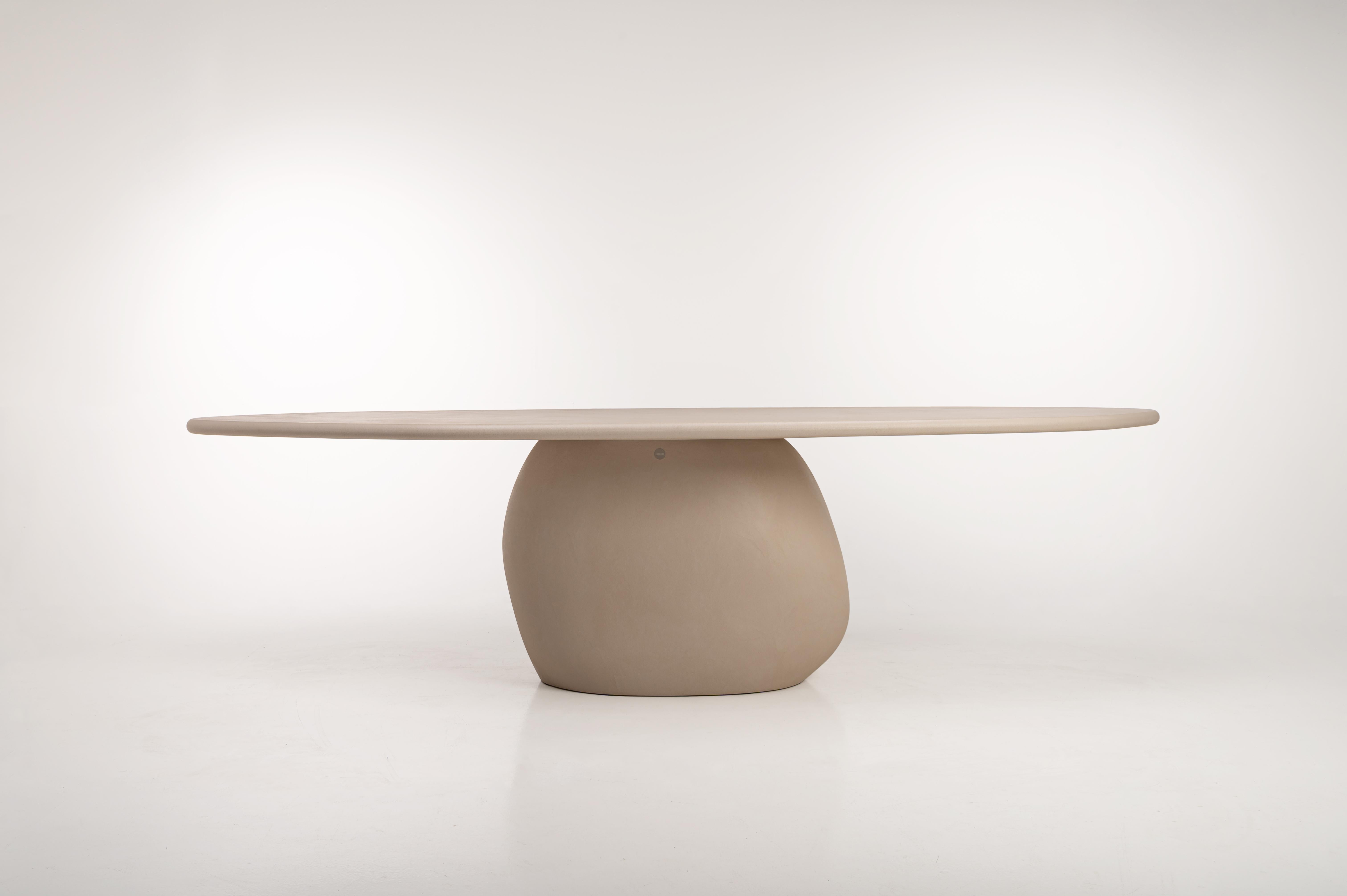 Contemporary Organic Rock Shaped Plaster Table 260cm by Isabelle Beaumont For Sale 5