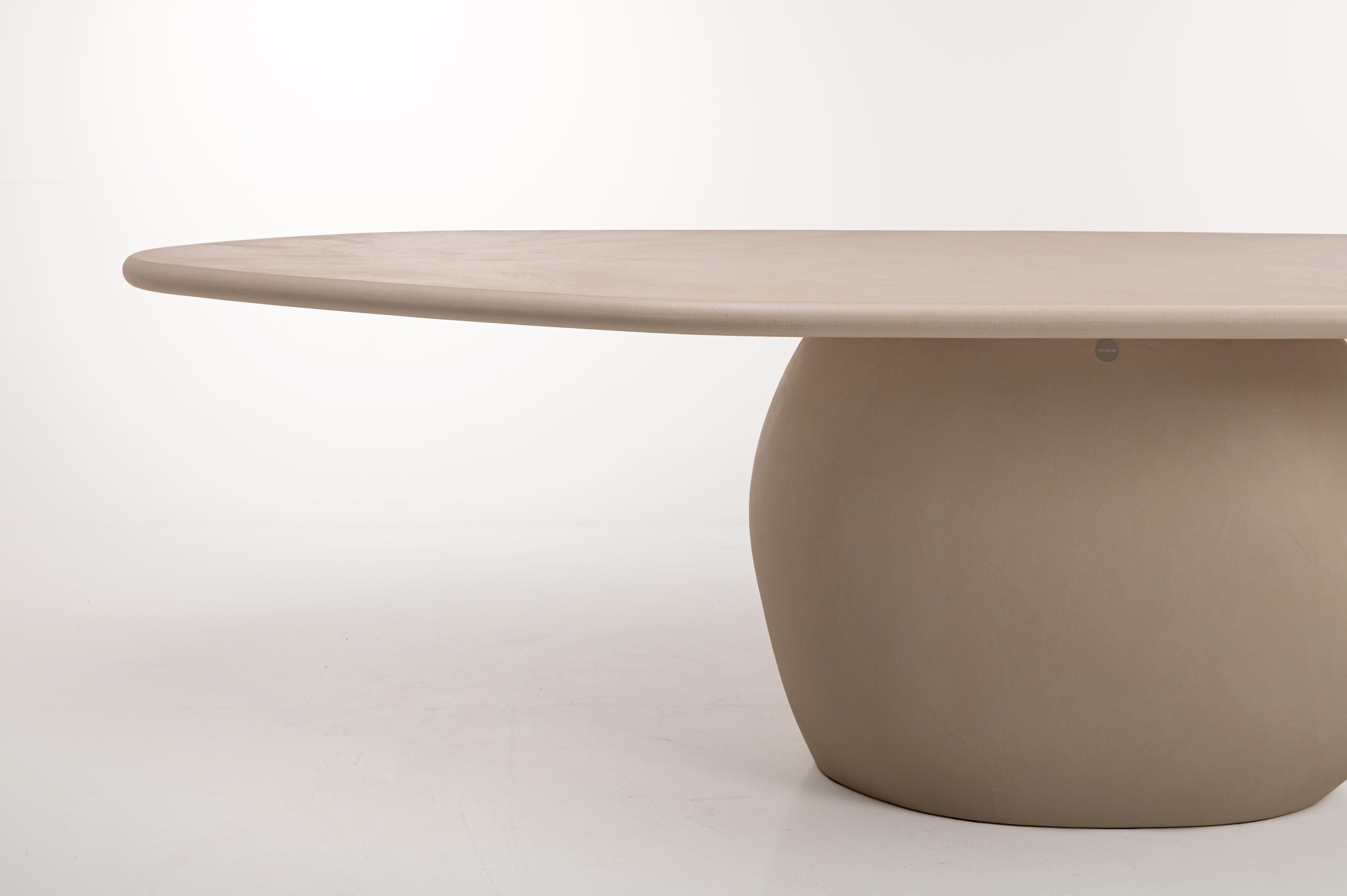 Contemporary Organic Rock Shaped Plaster Table 260cm by Isabelle Beaumont For Sale 10