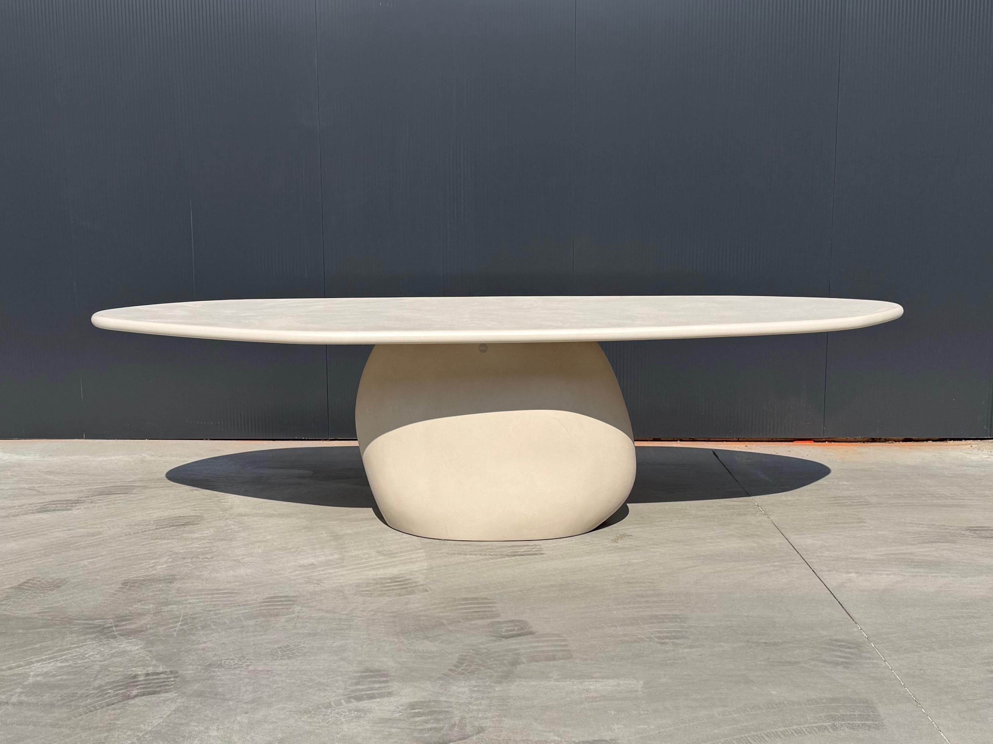 Contemporary Organic Rock Shaped Plaster Table 260cm by Isabelle Beaumont For Sale 11