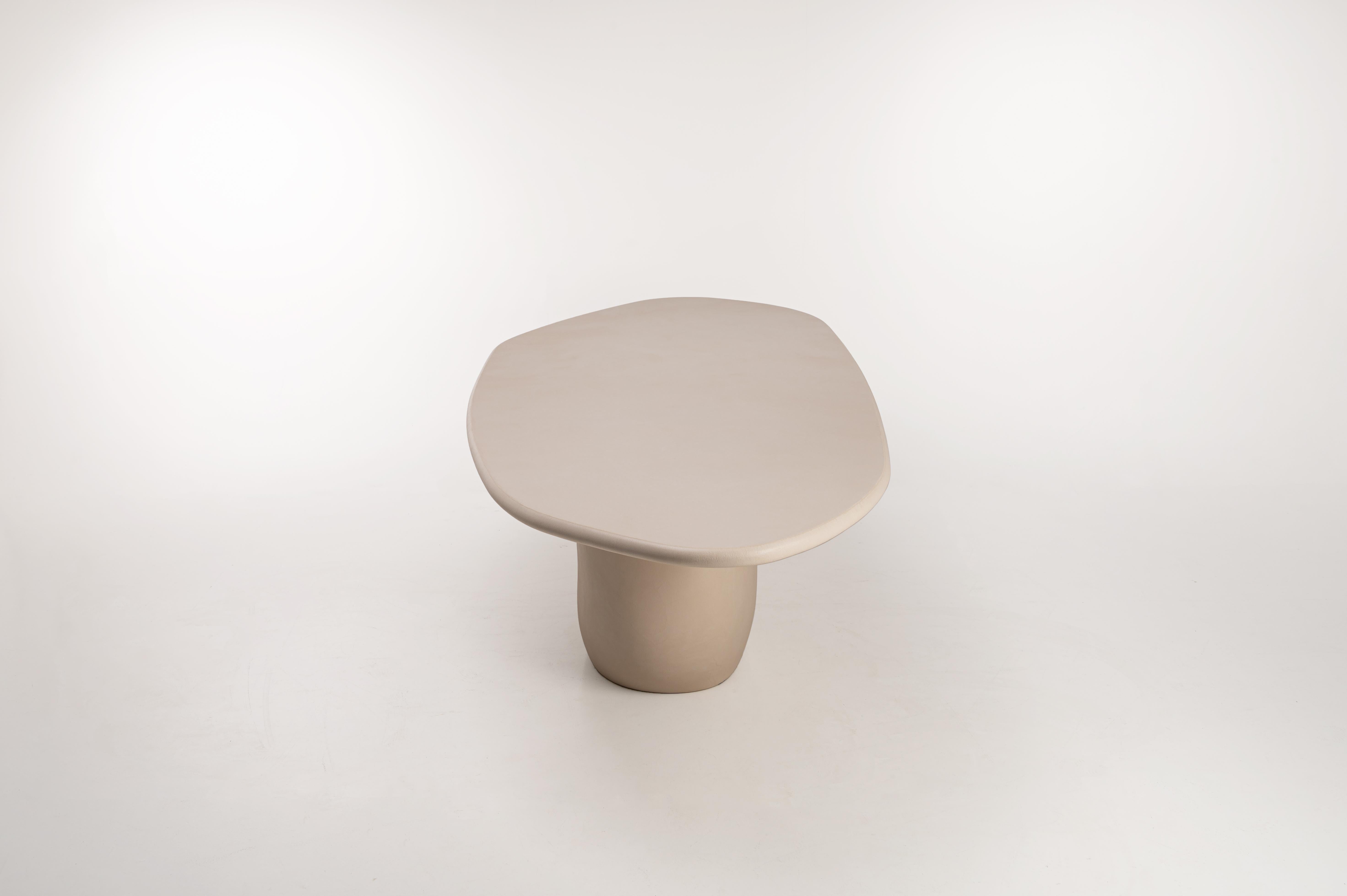 Minimalist Contemporary Organic Rock Shaped Plaster Table 260cm by Isabelle Beaumont For Sale