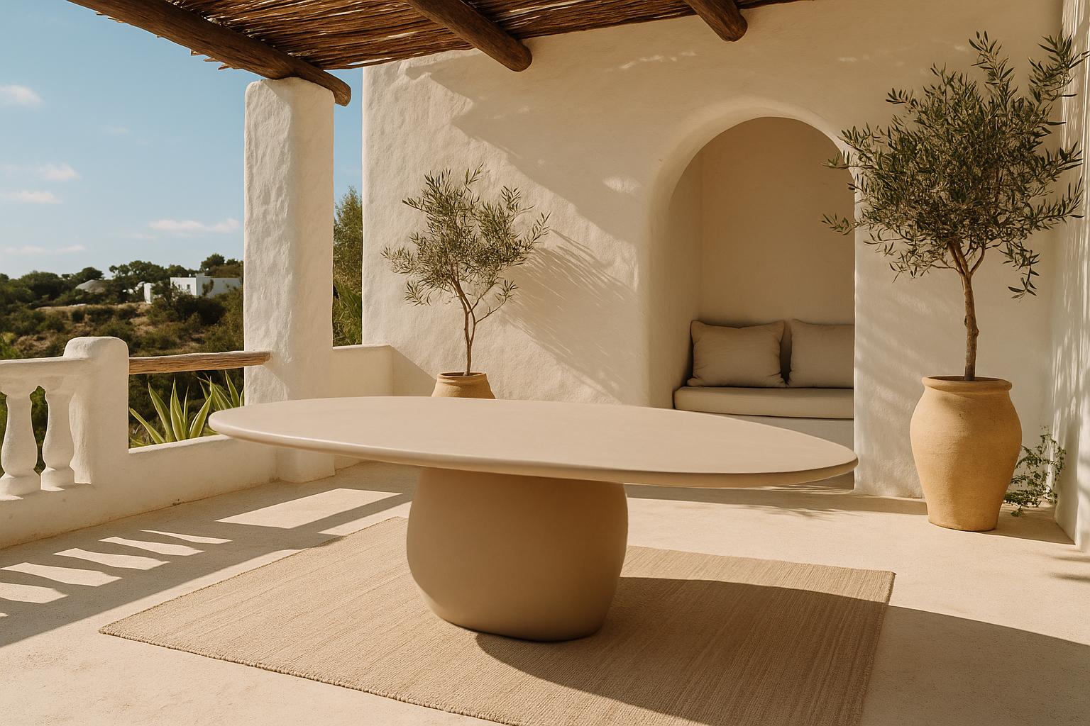 Contemporary Organic Rock Shaped Plaster Table 260cm by Isabelle Beaumont In New Condition For Sale In Ranst, BE