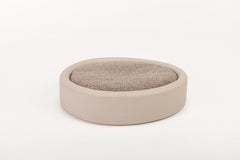 Contemporary Organic Round Natural Plaster "Sami" Dog Bed by Isabelle Beaumont