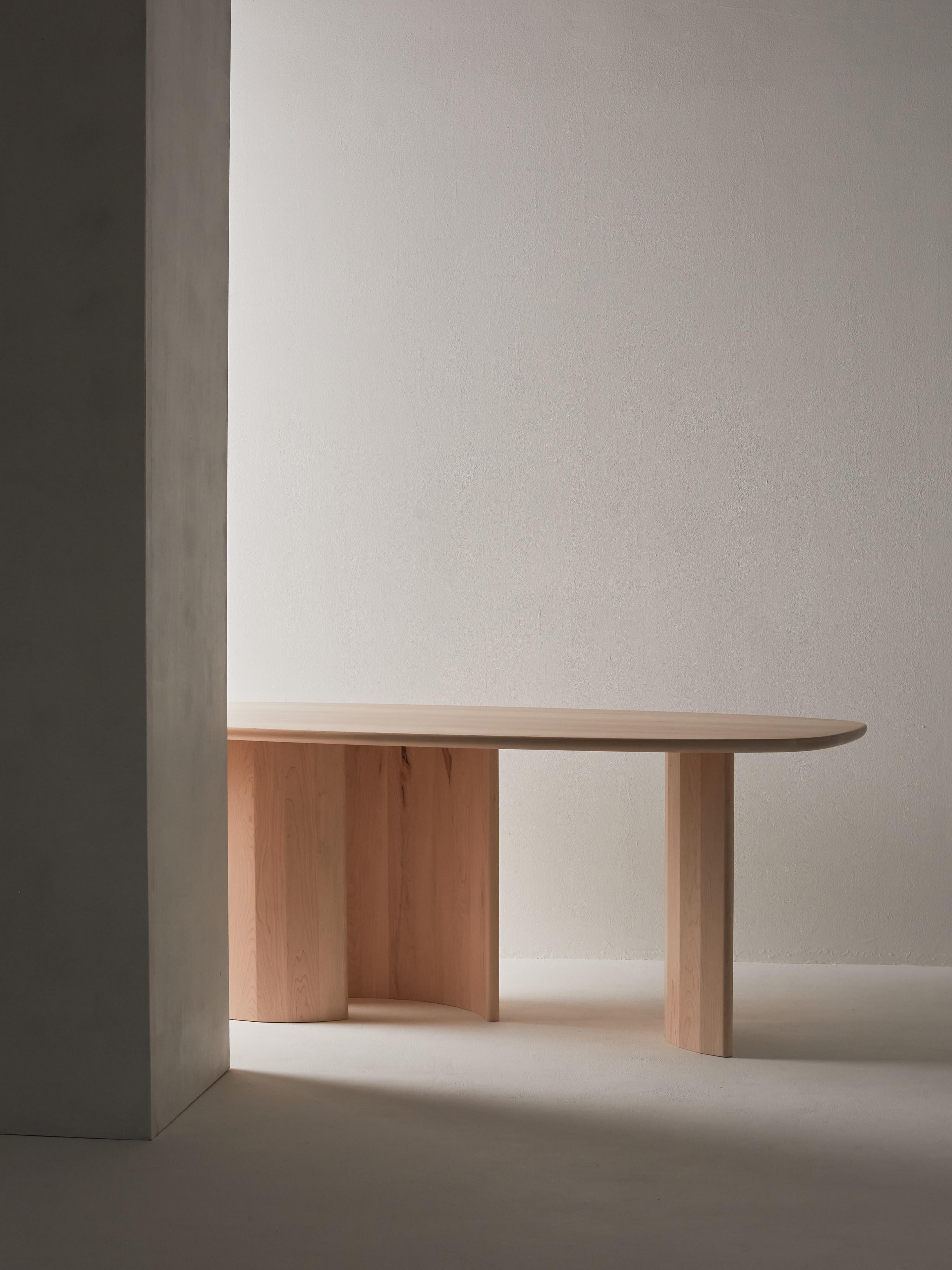 Hand-Crafted Contemporary Organic Sculptural Maple Wood Dining Table for Richard by Campagna