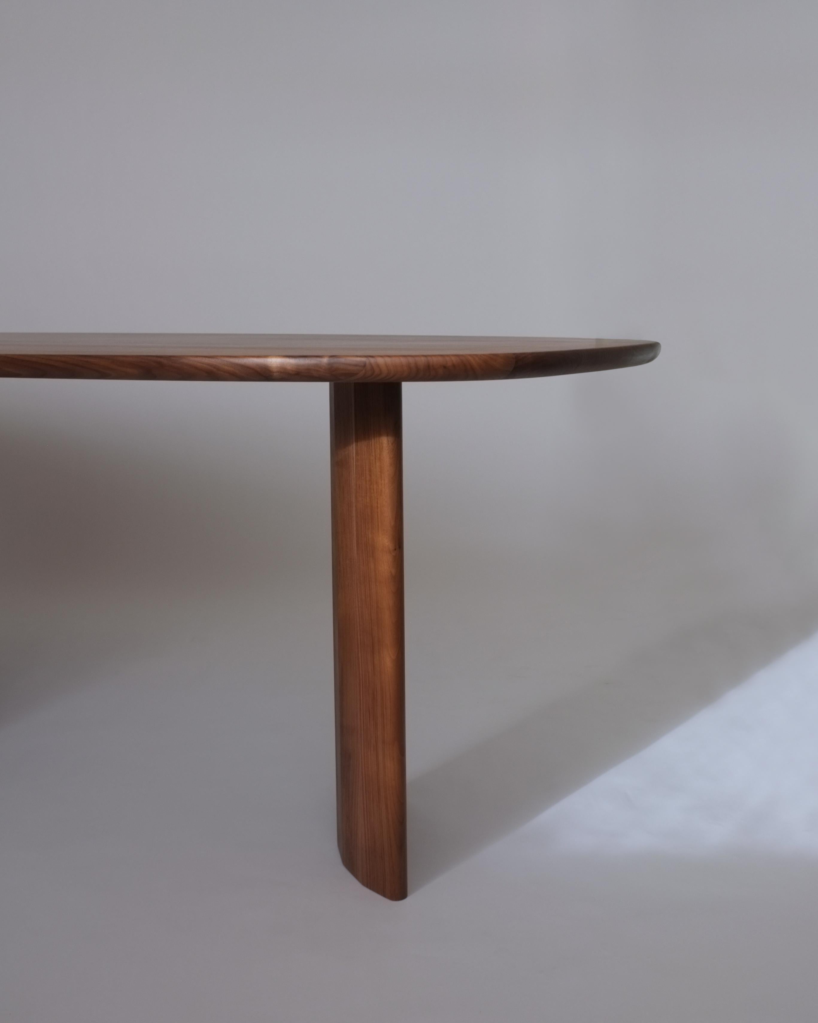 Modern Contemporary Organic Sculptural Walnut Wood Dining Table for Richard by Campagna
