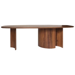 Contemporary Organic Sculptural Walnut Wood Dining Table for Richard by Campagna