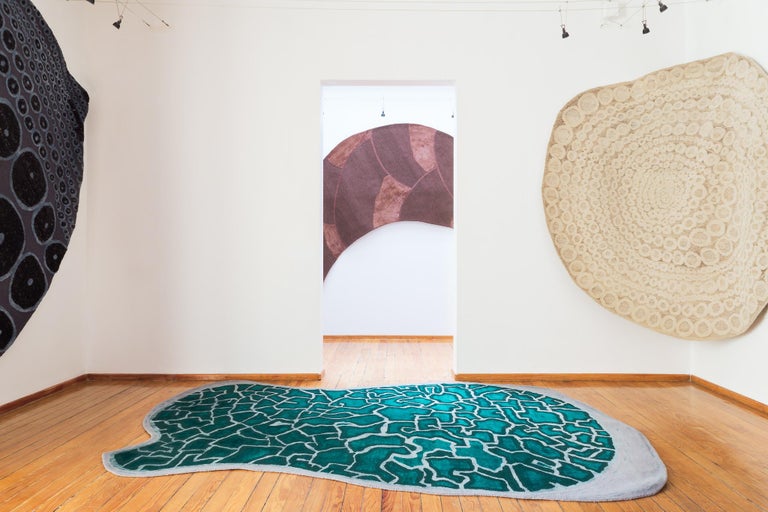 Contemporary Organic Style Rug "Earth Fossil" by Jose Maria Balmaceda