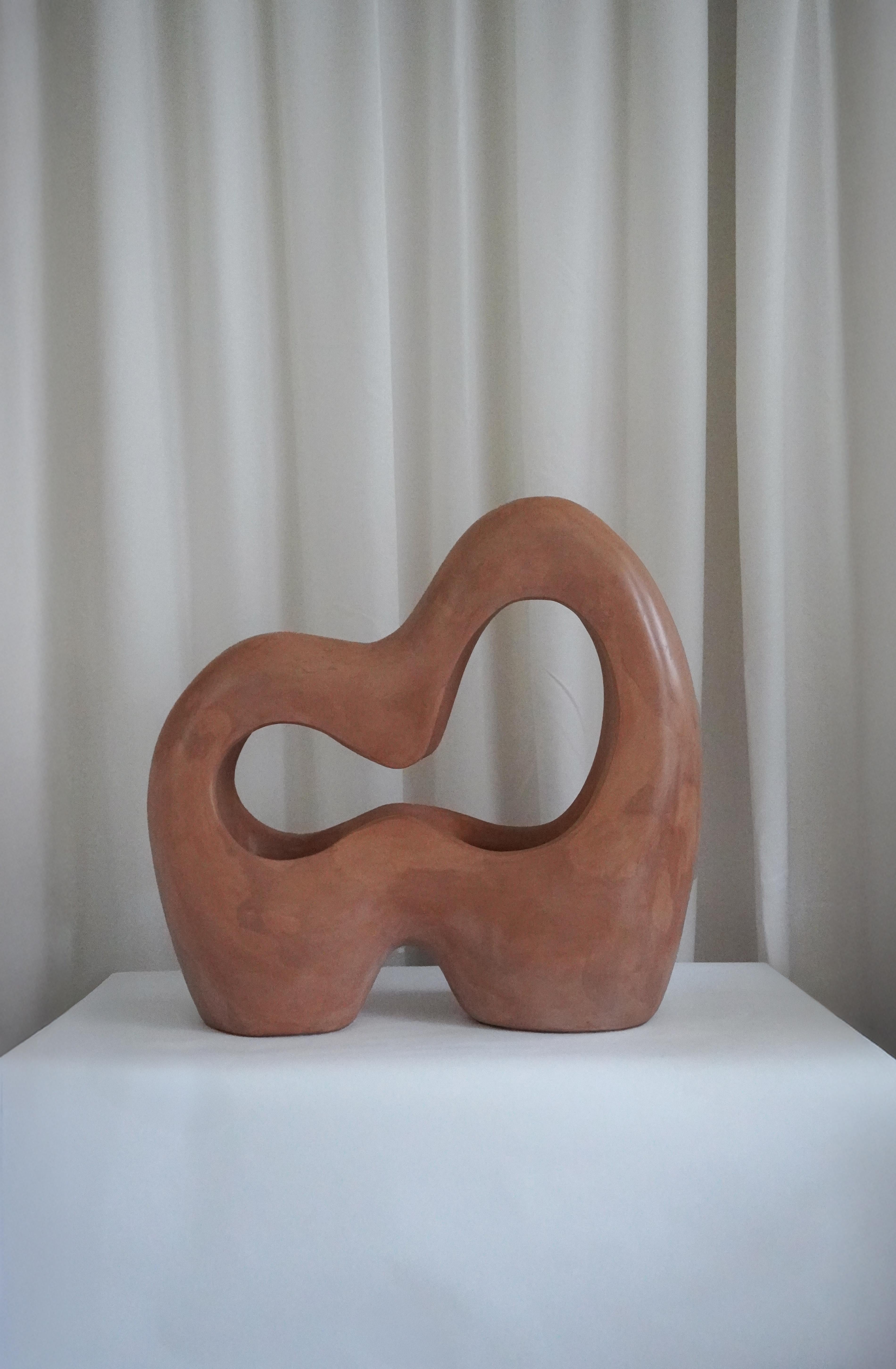 Contemporary Organic Table Lamp in Gypsum, Collectible Design 