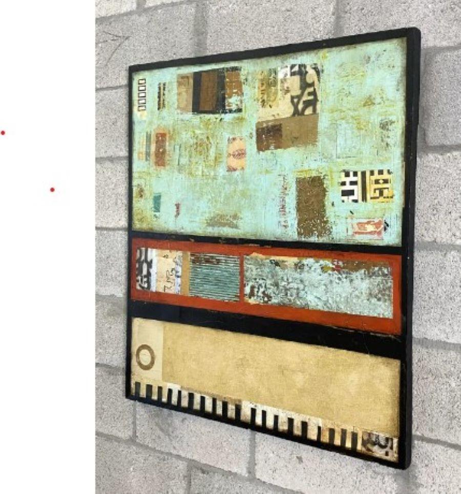 20th Century Contemporary Original Abstract Mixed Media Painting Signed Ricci For Sale