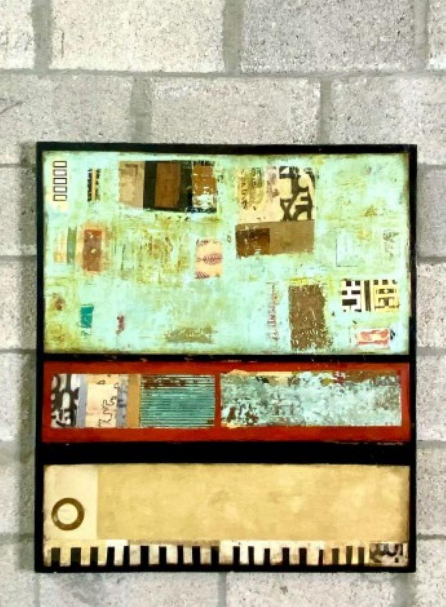 Contemporary Original Abstract Mixed Media Painting Signed Ricci For Sale 1