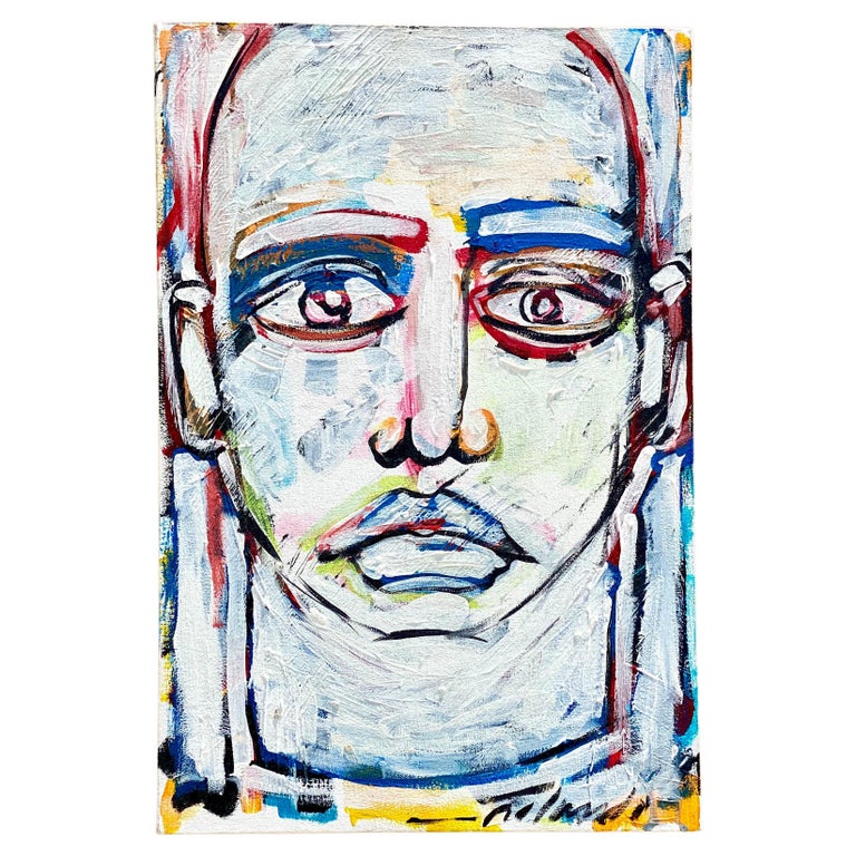 Contemporary Original Abstract Oil Painting Signed Roland For Sale at