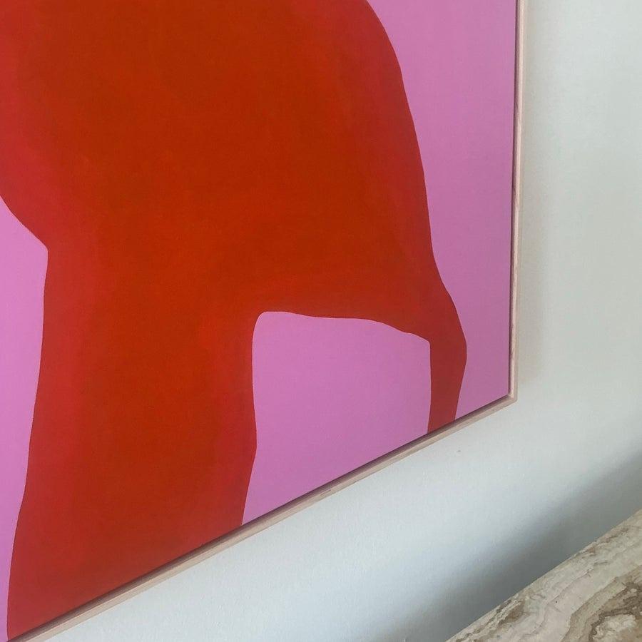 Pintura acrílica figurativa contemporánea original Op Art sobre lienzo Lienzo