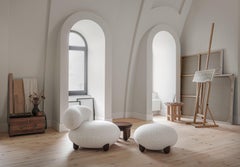 Otomana contemporánea 'Flock' con patas marrones,  Karakorum 007