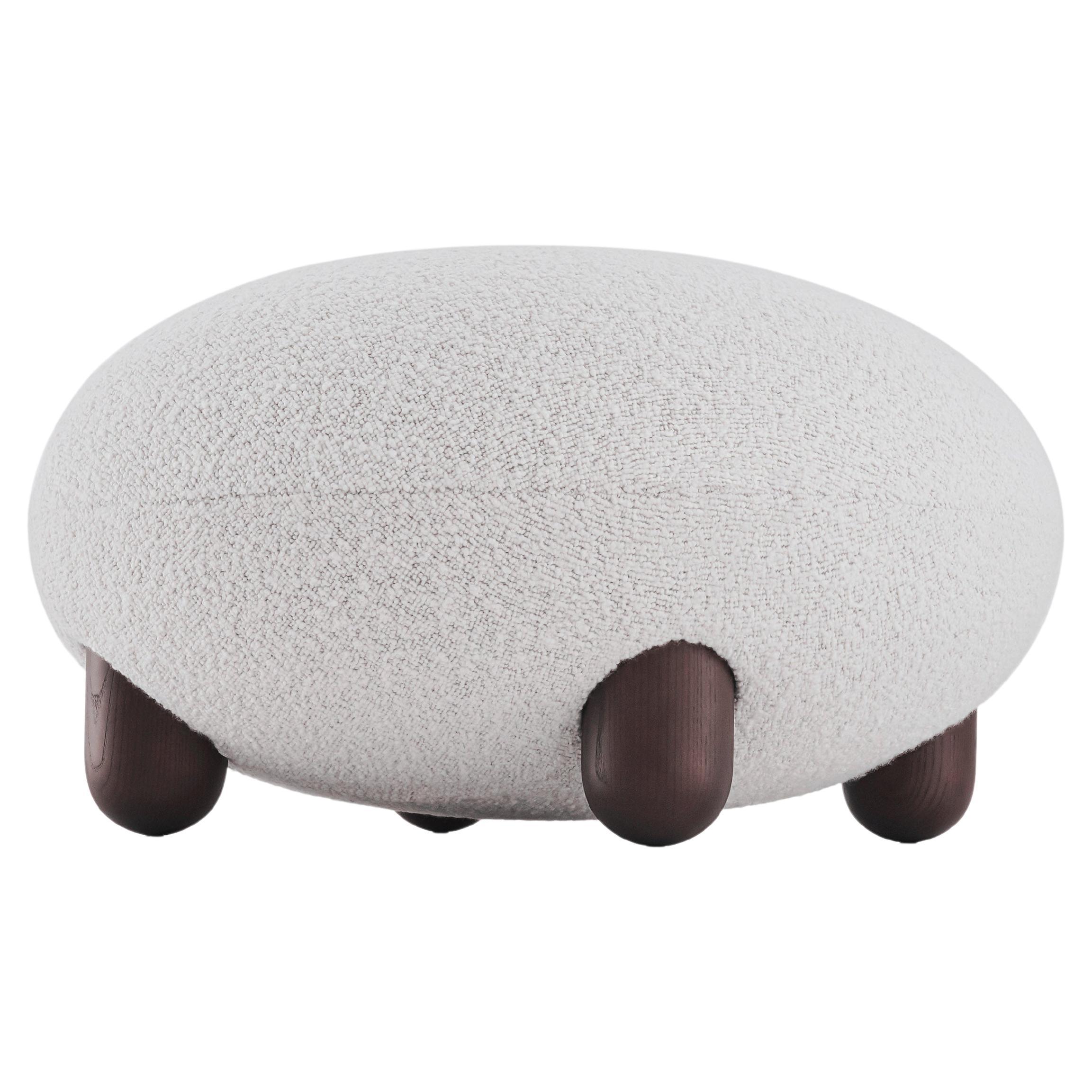 Pouf contemporain 'Flock' avec pieds Brown,  Karakorum 007 