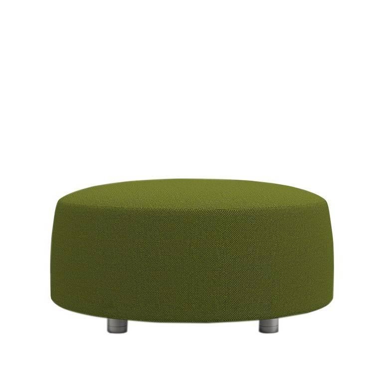 Contemporary Ottoman Grand Upholstered Green Textile Conversation Collection For Sale