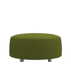 Contemporary Ottoman Grand Upholstered Green Textile Conversation Collection