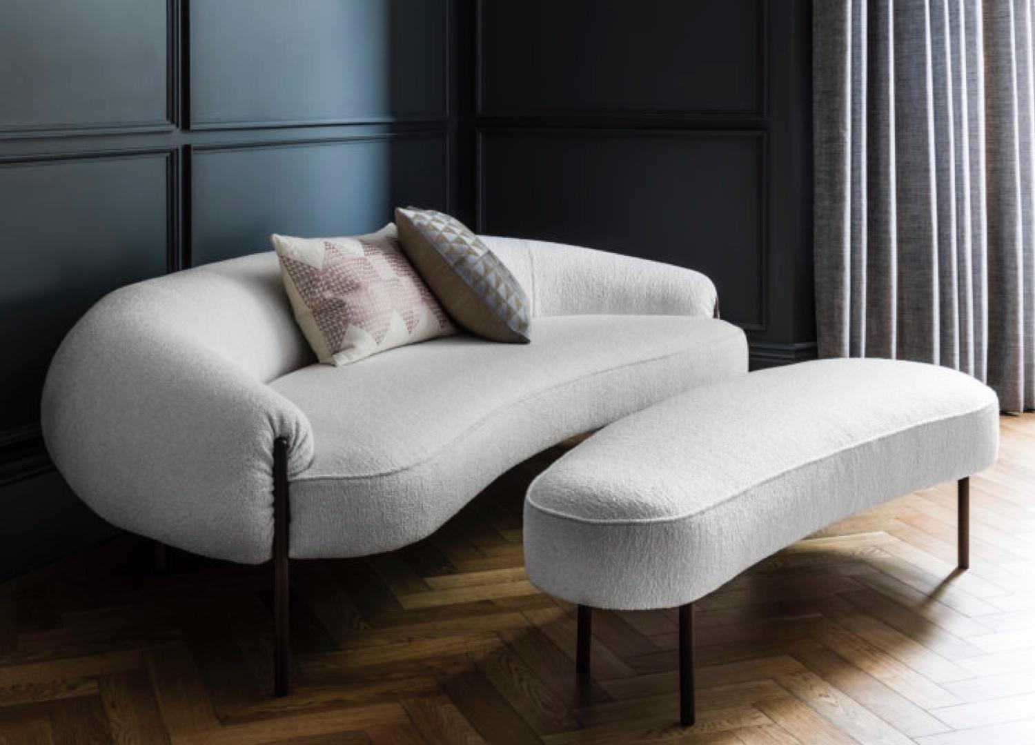 Contemporary Ottoman 'Isola' by Amura Lab 
Designer: Lucy Kurrein

Model shown: Textile - Ortisei 01

Dimensions : 
- Ottoman : H. 45 x W. 154 x D. 57 cm

“Isola: icon of the future” Isola is a statement of intent, a design collection comprising