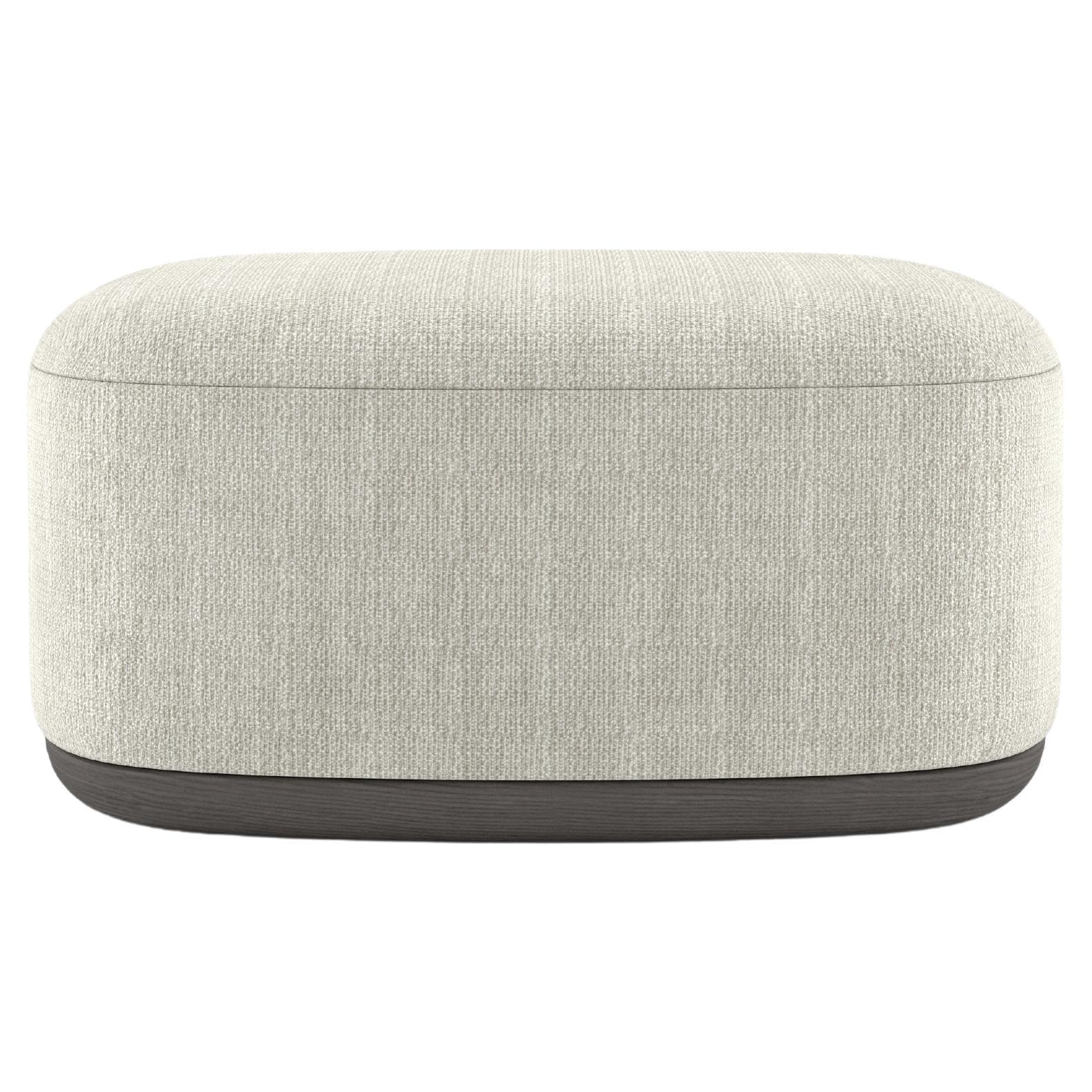 Contemporary Ottoman 'Unio' by Poiat, Fabric Fox 02 by Larsen