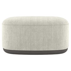Contemporary Ottoman 'Unio' by Poiat, Fabric Fox 02 by Larsen