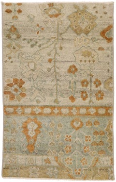 Contemporary Oushak Accent Throw Rug for Kitchen, Entry, Bathroom, or Foyer Rug