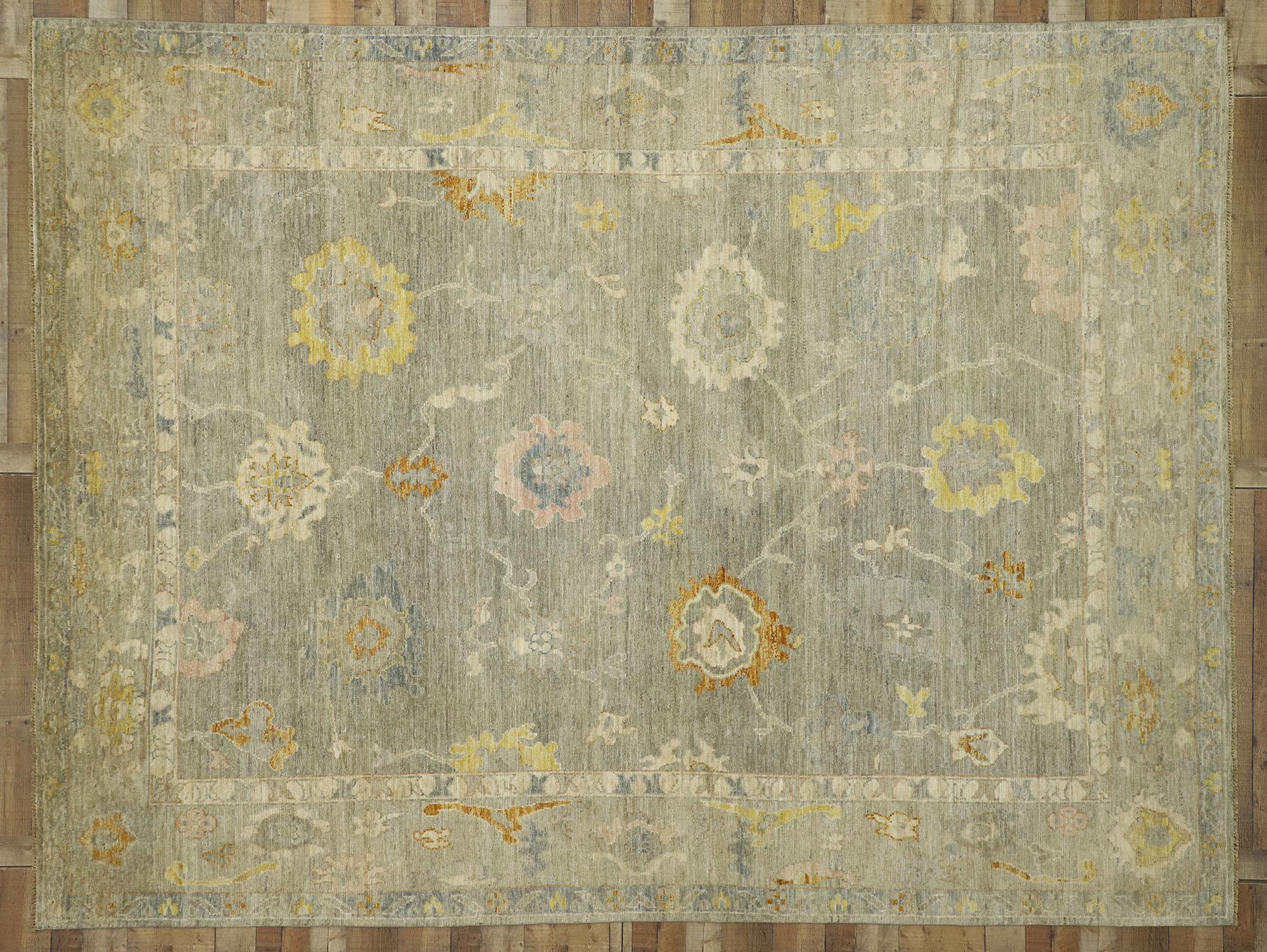 New Contemporary Oushak Area Rug  For Sale 1
