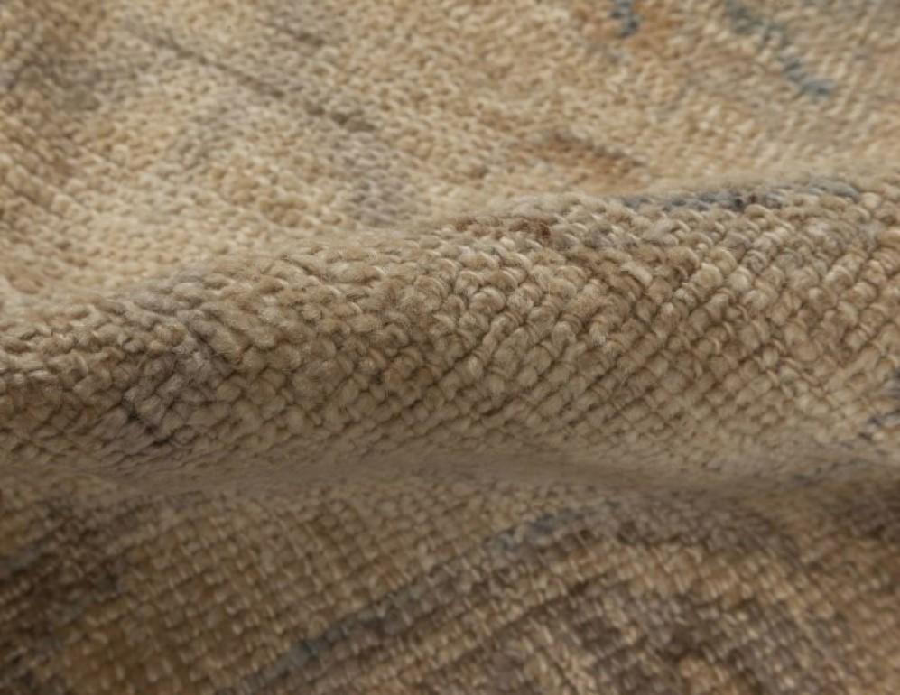 Contemporary oushak design blue, grey, green and purple rug by Doris Leslie Blau.
Size: 13'1