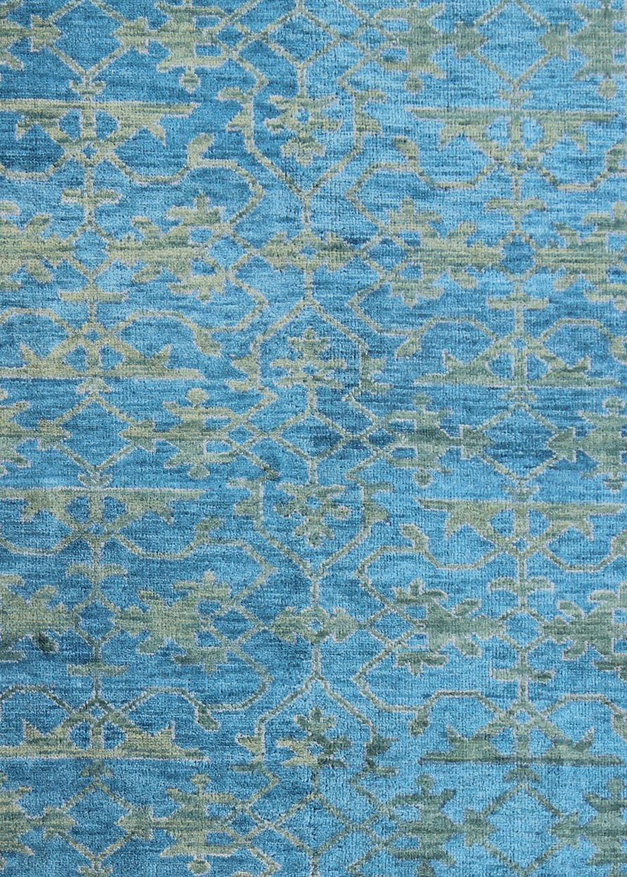 Hand-Knotted Contemporary Oushak Design Rug by Keivan Woven Arts For Sale