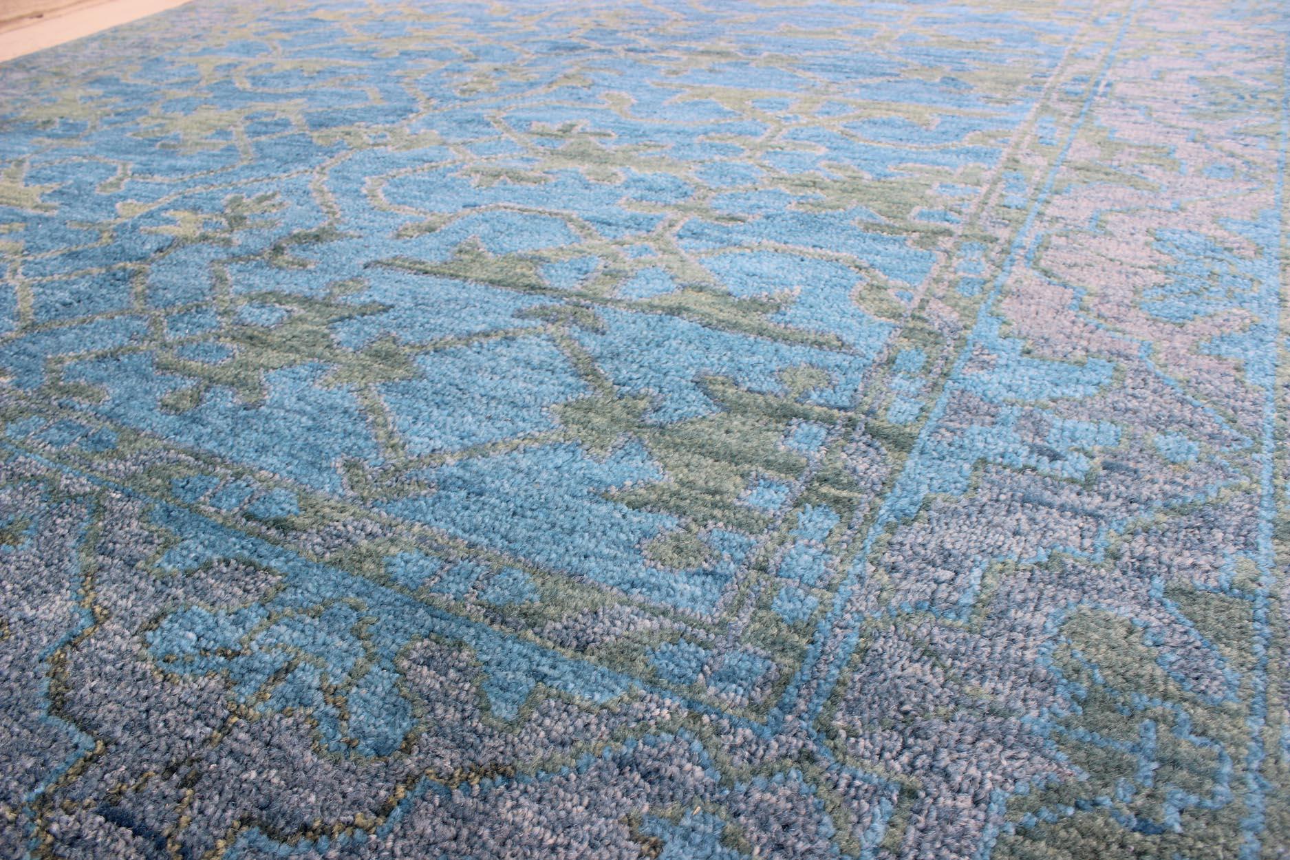 Contemporary Oushak Design Rug by Keivan Woven Arts In Excellent Condition For Sale In Atlanta, GA
