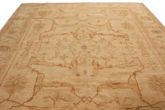 Rug & Kilim's Contemporary Oushak Inspired Design Copper and Beige Wool Rug