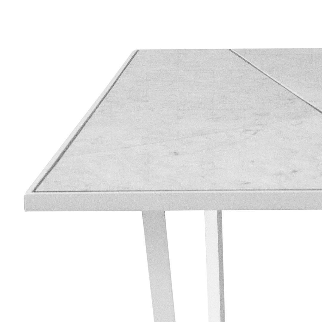 Portuguese Modern Outdoor Dining Table with Natural Marble For Sale