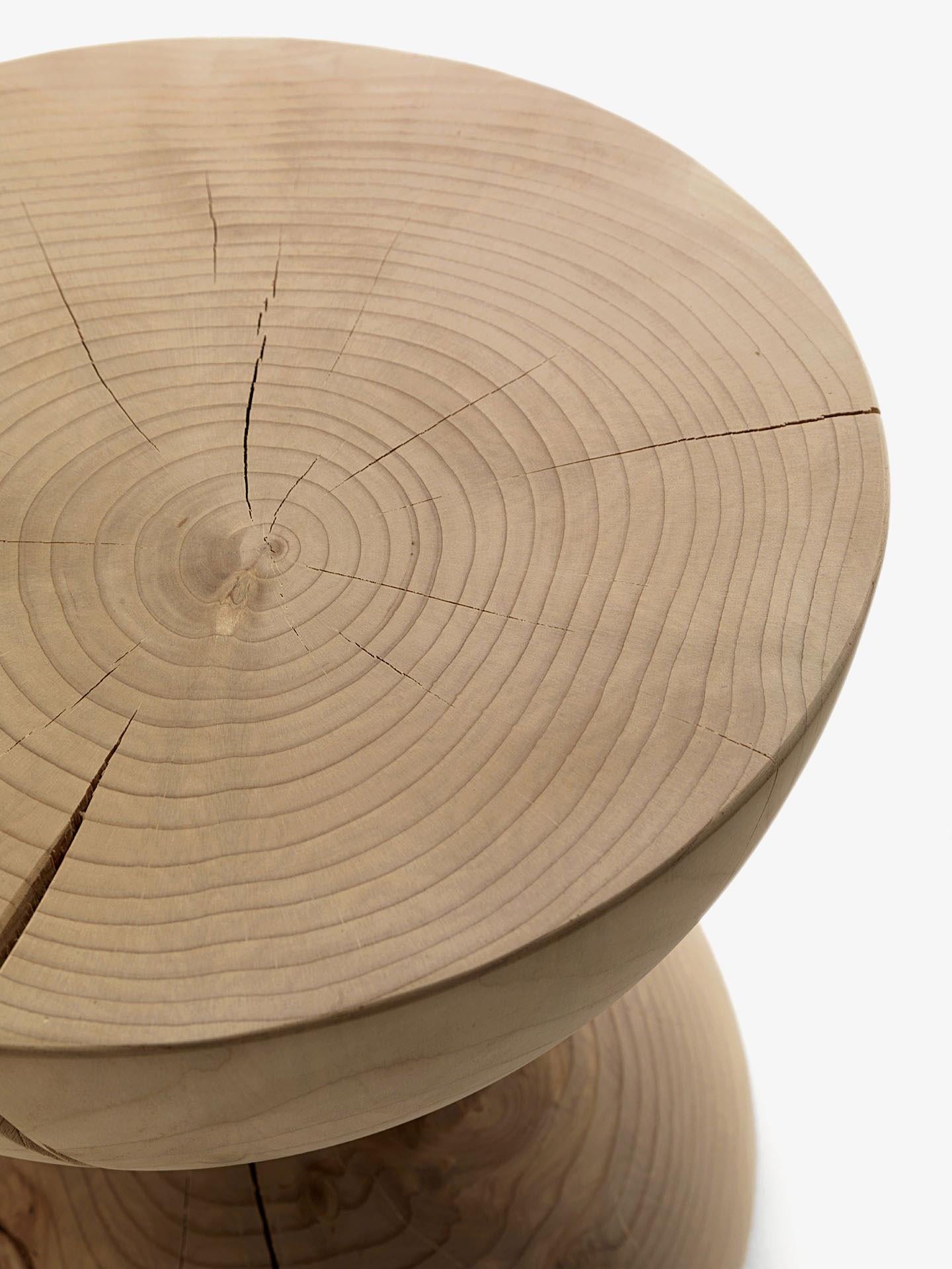 Table de salle à manger d'extérieur contemporaine, sept tabourets et deux bancs en Wood Wood en vente 1