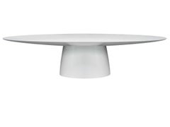 Tavolo da pranzo contemporaneo per esterni, laccato bianco