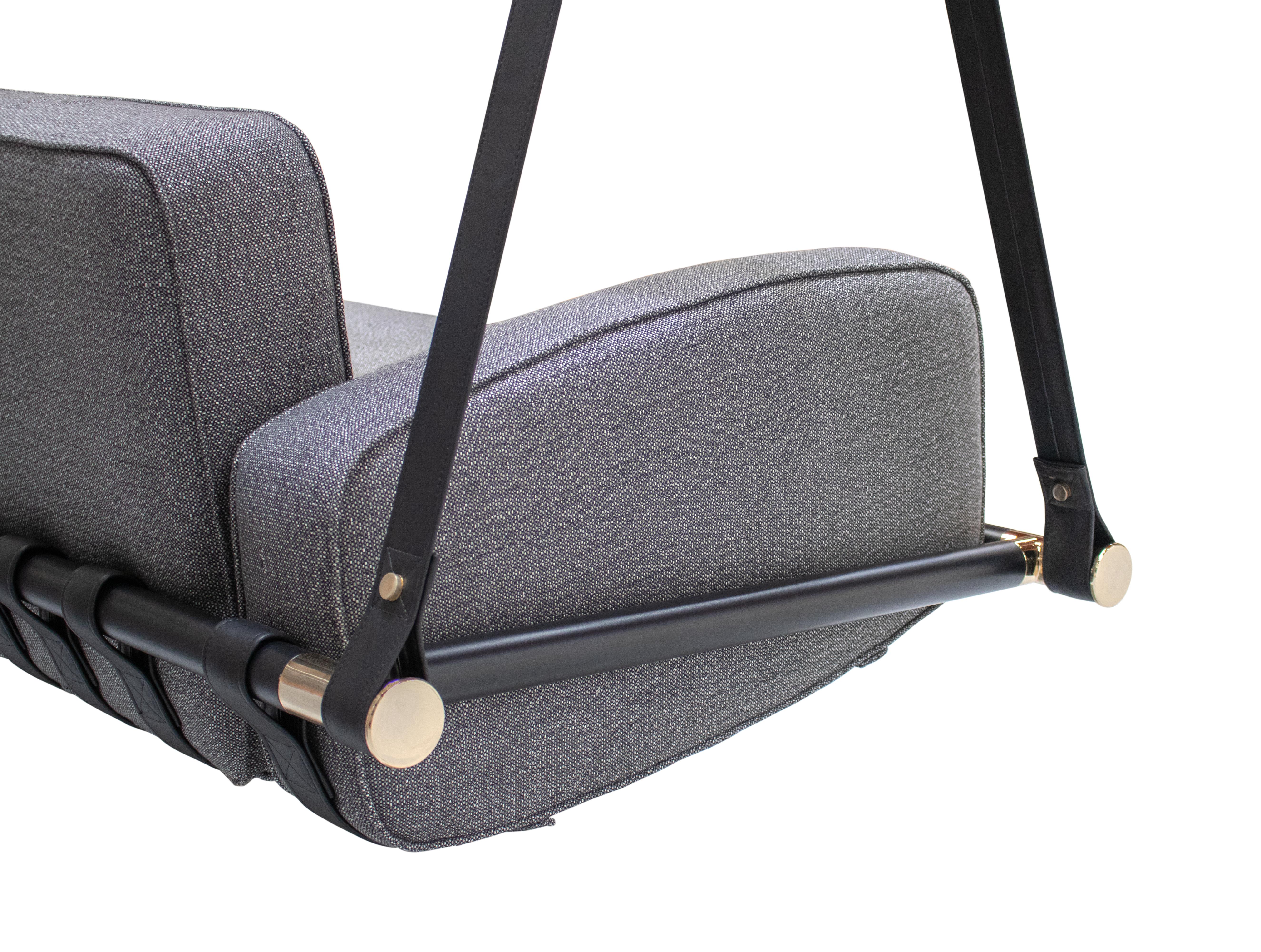 Hängesofa aus Edelstahl mit wetterfestem Sunbrella-Gewebe im Zustand „Neu“ im Angebot in Santo Tirso, PT