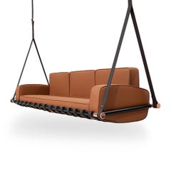 Hanging Sofa with Water-Repellent Leather with Stainless Steel for Outdoor use
