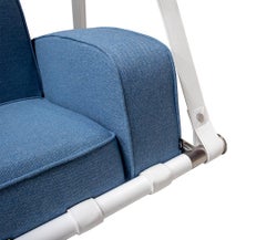 Exterior Hanging Sofa in White Lacquer with Waterproof Fabric