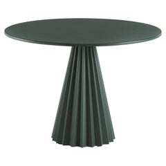 Contemporary Outdoor Metal Table Ft. Pleated Base