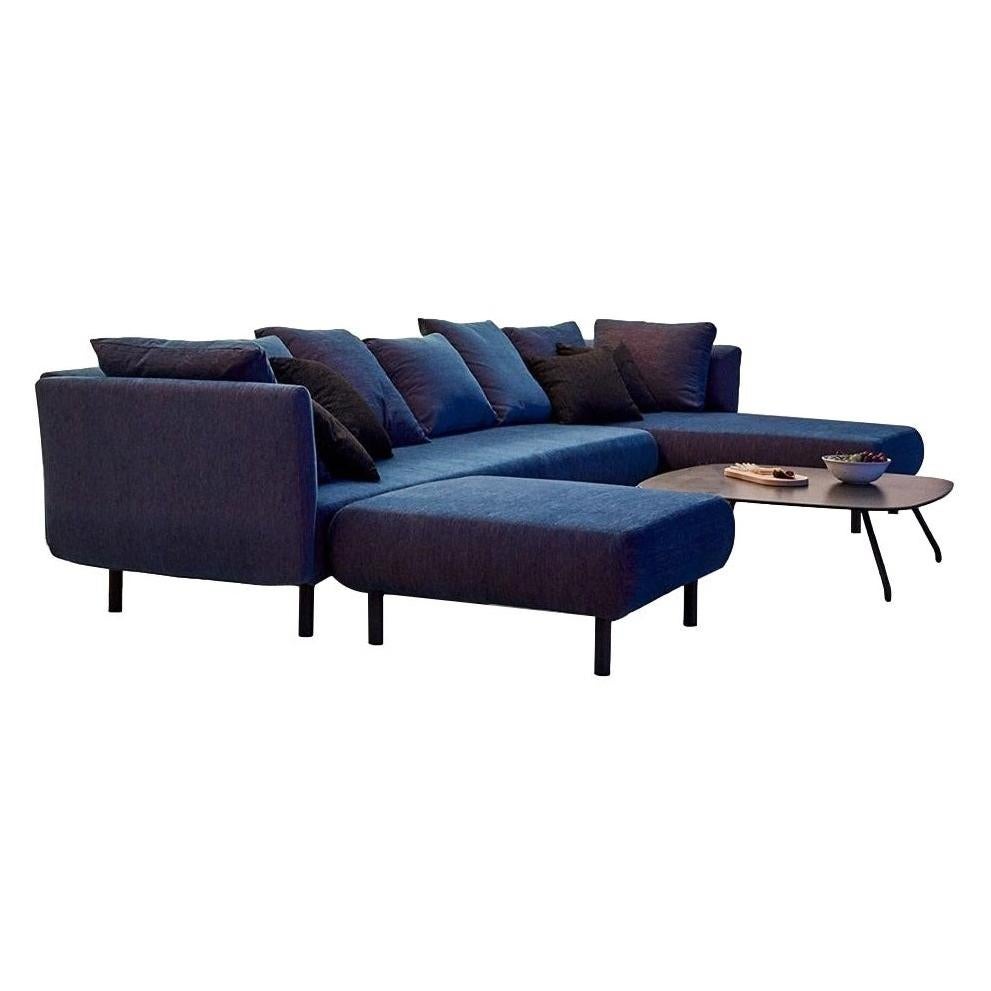 Contemporary Outdoor Sectional Sofa in Marine Blue For Sale