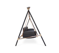 Exterior Swing with Stainless Steel Frame, Acrylic Cover, and Transparent Fabric