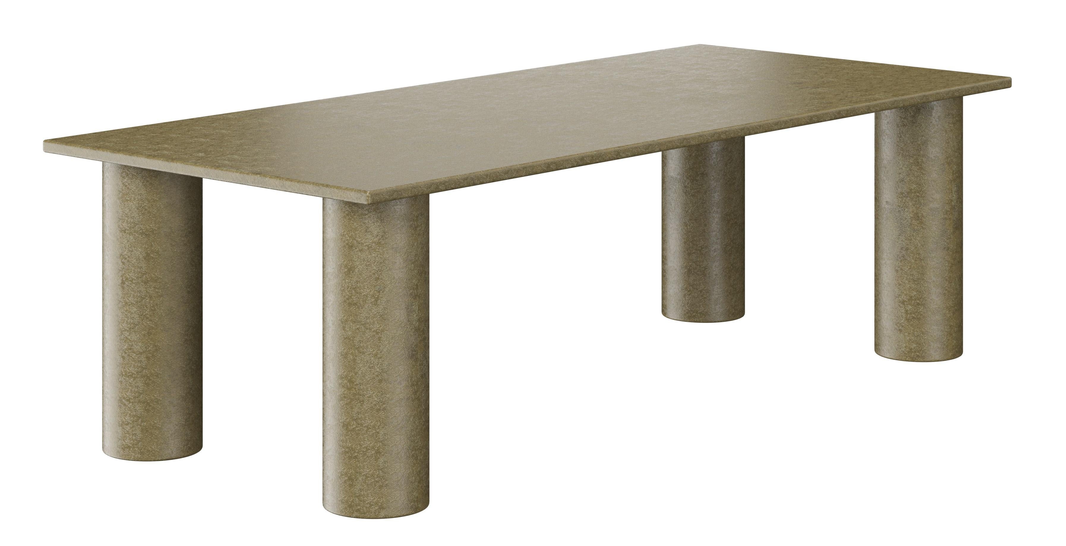 XXIe siècle et contemporain Table d'extérieur contemporaine à texture grainée blanche en vente