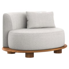 AM Contemporary OUTDOOR-Sessel „Galapinhos“ aus hellgrauem Teakholz, handgefertigt von Greenapple